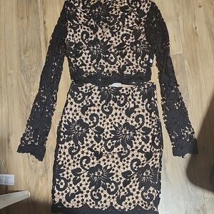 Elegant Black Lace Dress